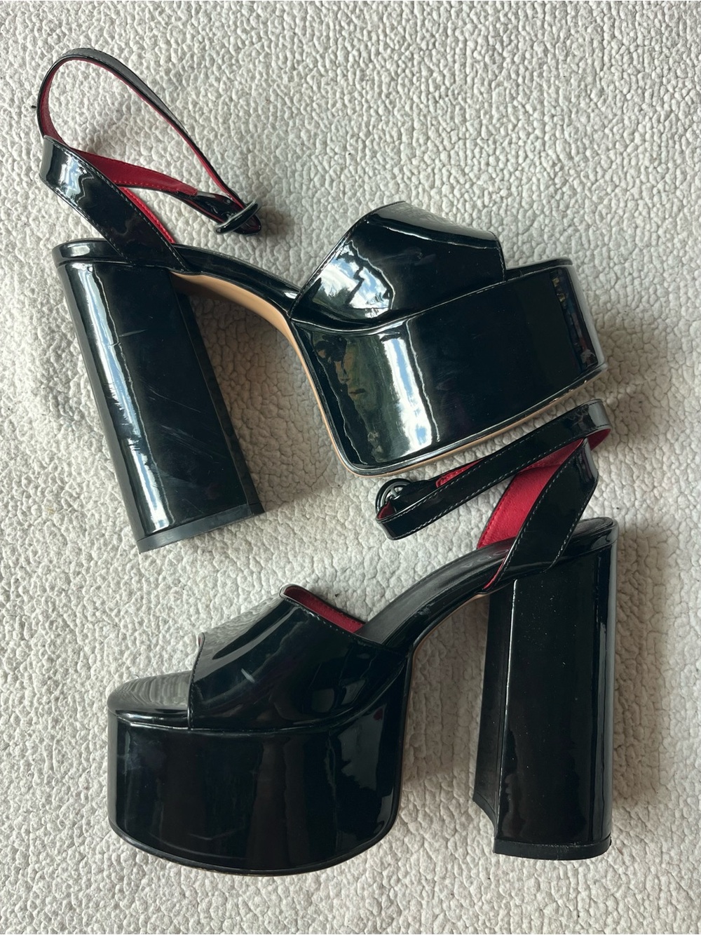 La Moda All For Your Platform Sandals Black Womens 8